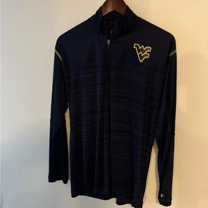 West Virginia Mountaineers Quarter Zip Long Sleeve Jacket Size Large